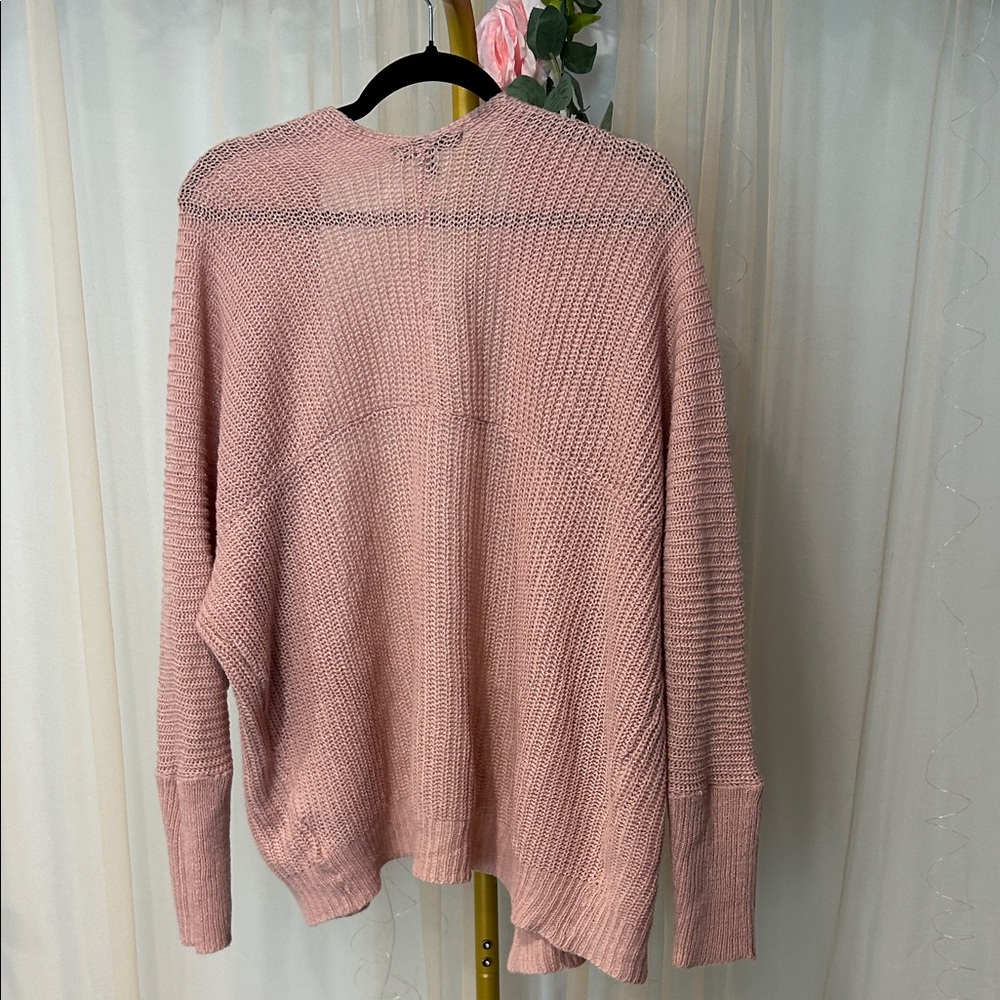 Say What? Blush Open-Front Cardigan - Picture 3 of 4